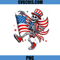 4th Of July Skeleton PNG, American Flag Patriotic PNG