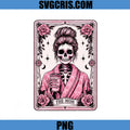 The Mom Skeleton Coffee Tarot PNG, Pink Gothic Mom PNG