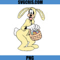 Goofy Easter Bunny With Basket PNG, Disney Character Easter Eggs PNG