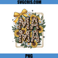 Mama Leopard Sunflower PNG, Floral Mama Bow PNG