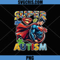 Superman Autism Puzzle PNG, Super Hero Awareness PNG