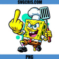 SpongeBob Chef Flipping Middle Finger Funny PNG, Angry SpongeBob Meme PNG