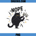 Nope Black Cat Kicking Crown PNG, No Kings PNG, Anti Trumd PNG