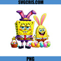 Spongebob Easter Bunny With Eggs And Basket PNG, Cute Spongebob Easter PNG