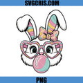 Cute Bunny With Heart Glasses PNG, Easter Bunny Bubblegum Design PNG