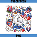 
Merica Goose With Ice Cream And Flag PNG, Fourth Of July PNG
