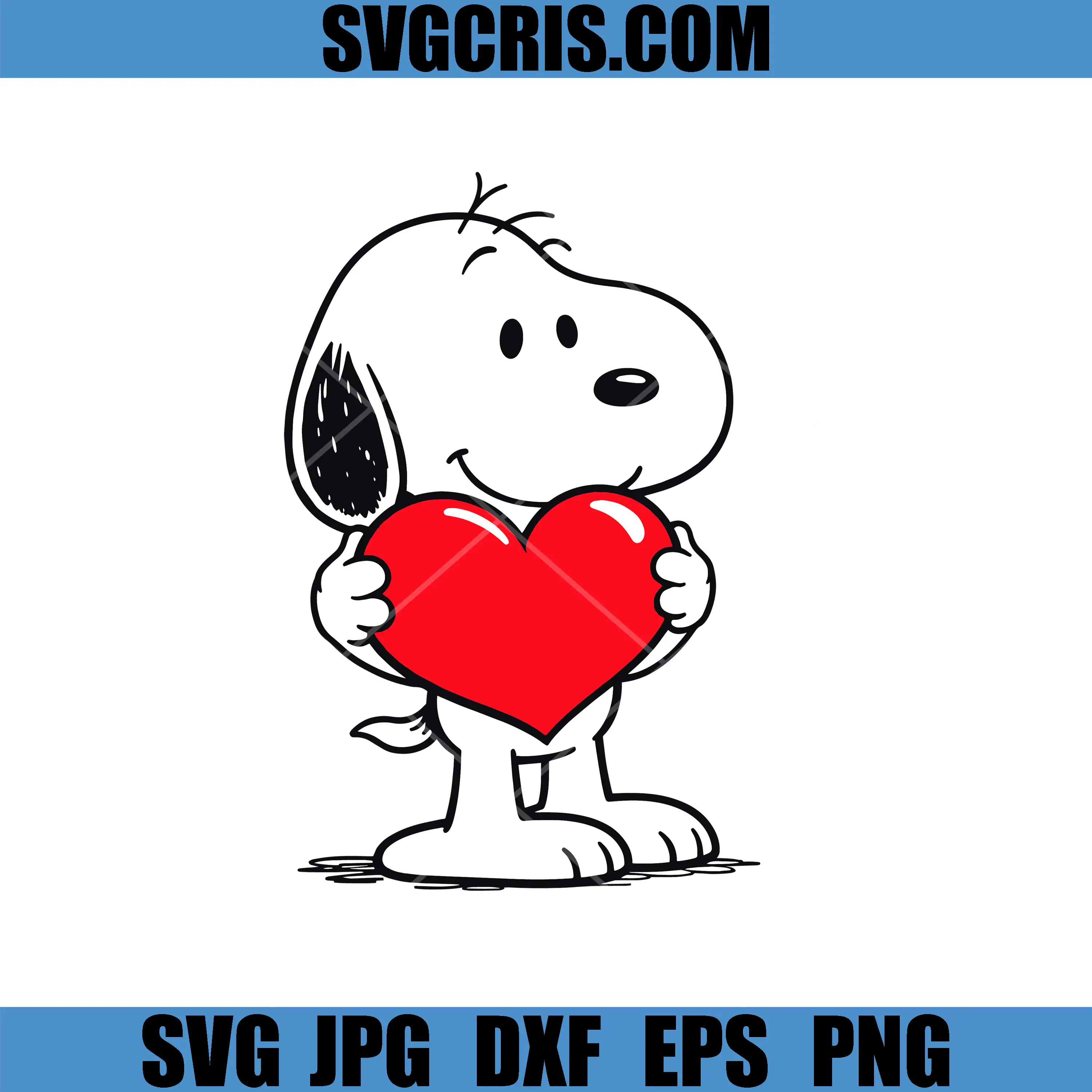 Cute Dog Holding Love Heart SVG, Kawaii Puppy Valentine SVG