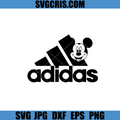 Playful Mouse Sneaking Logo Adidas SVG, Sports Style Parody SVG