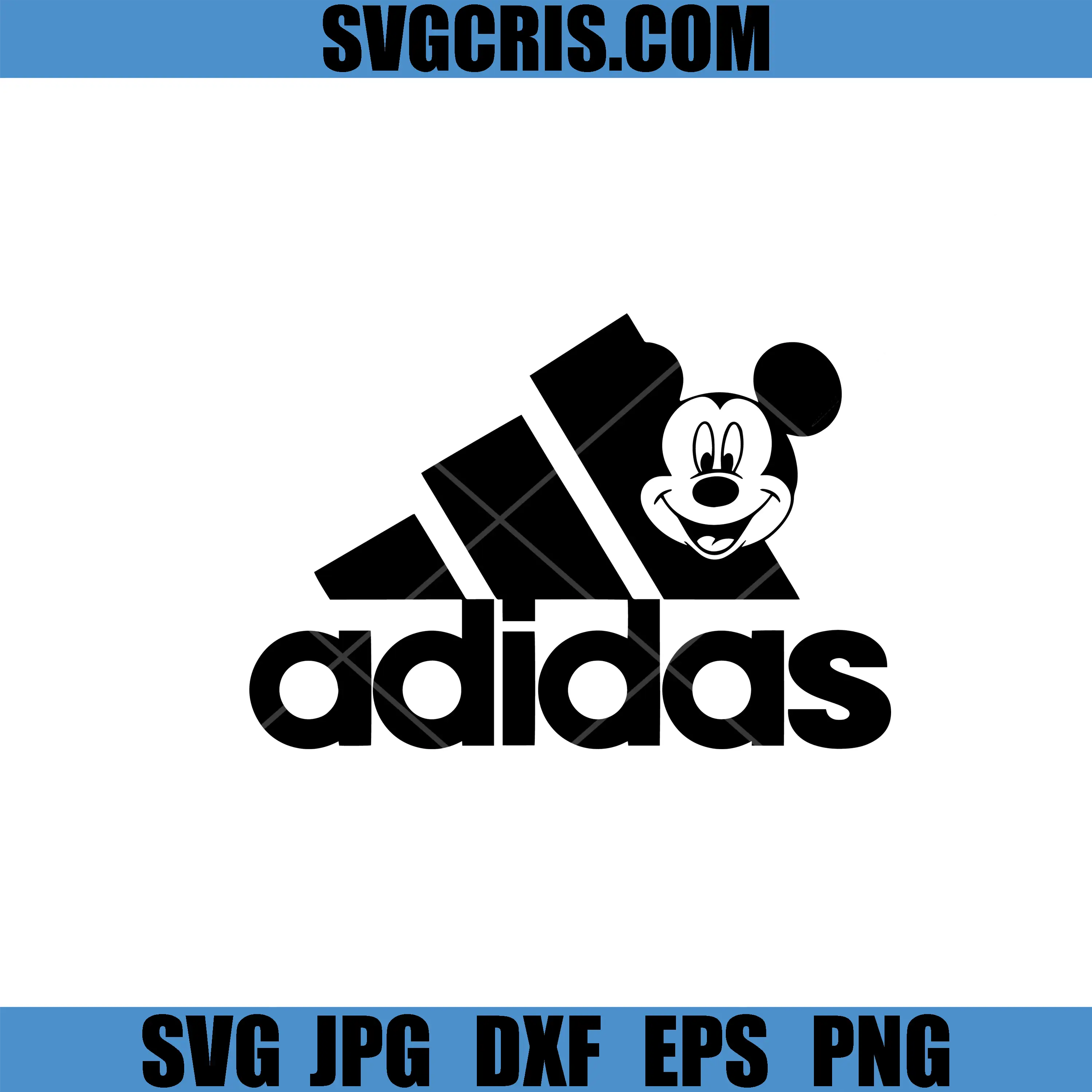 Playful Mouse Sneaking Logo Adidas SVG, Sports Style Parody SVG