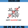 Valentine Tic Tac Toe Hearts SVG, Happy Valentines Day Game SVG