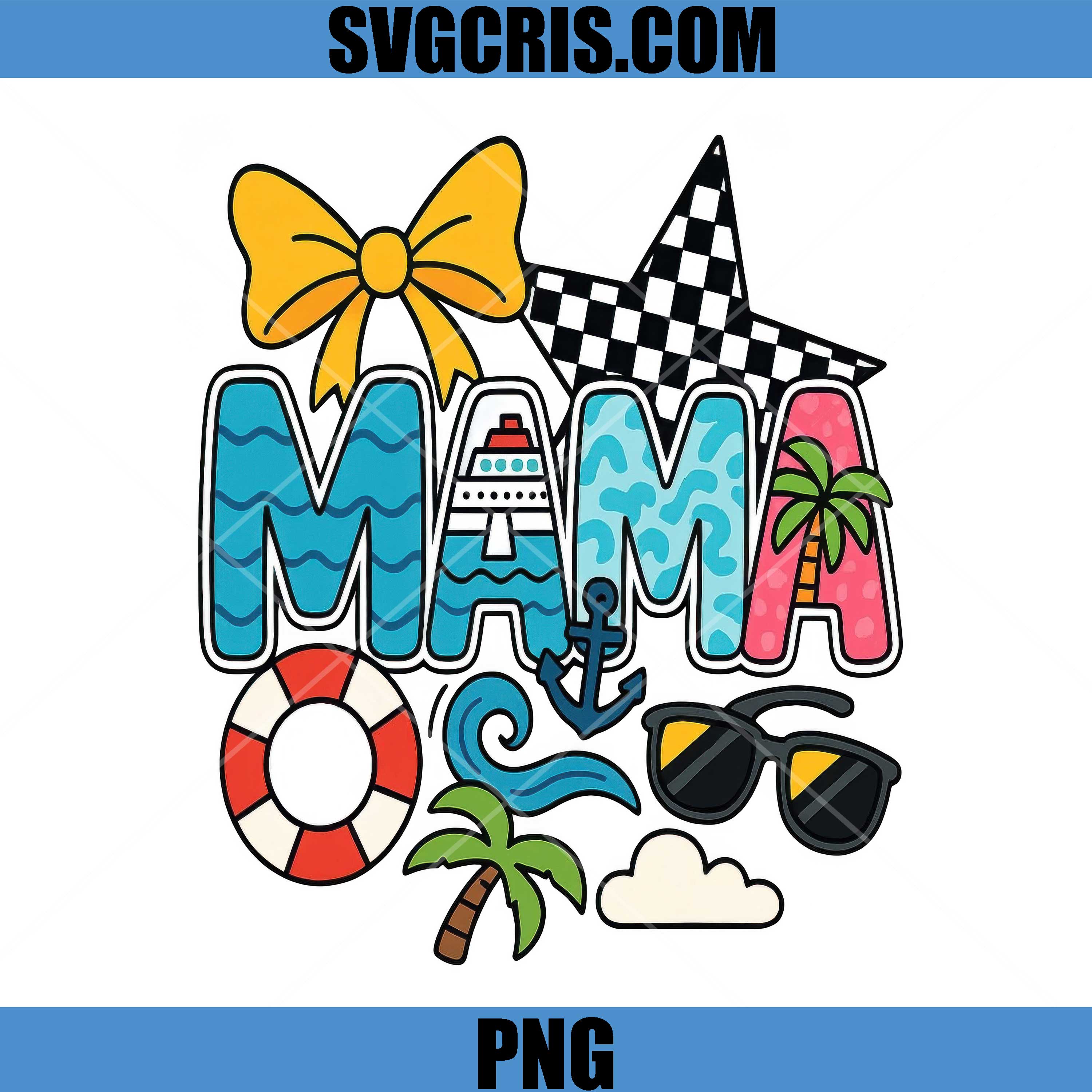 Mama Beach Summer Vibes Design PNG, Tropical Vacation Mom Life PNG