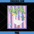 Mama Goose With Hat Cute Stars Design PNG, Vintage Mama Duck PNG