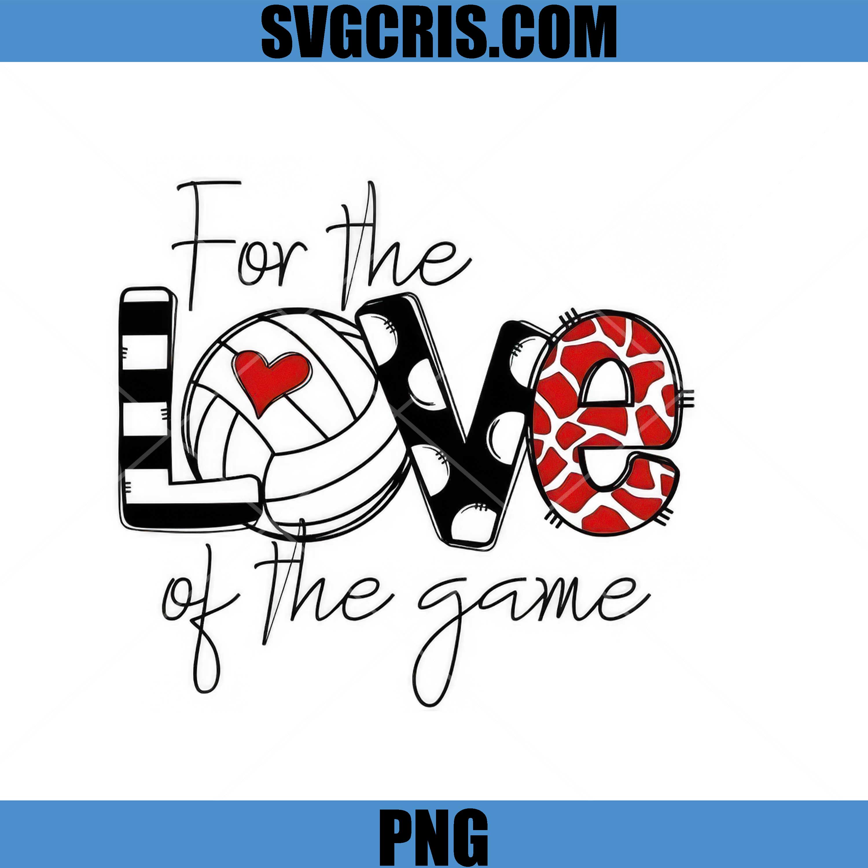 For The Love Of The Game PNG, Volleyball Heart Sport PNG