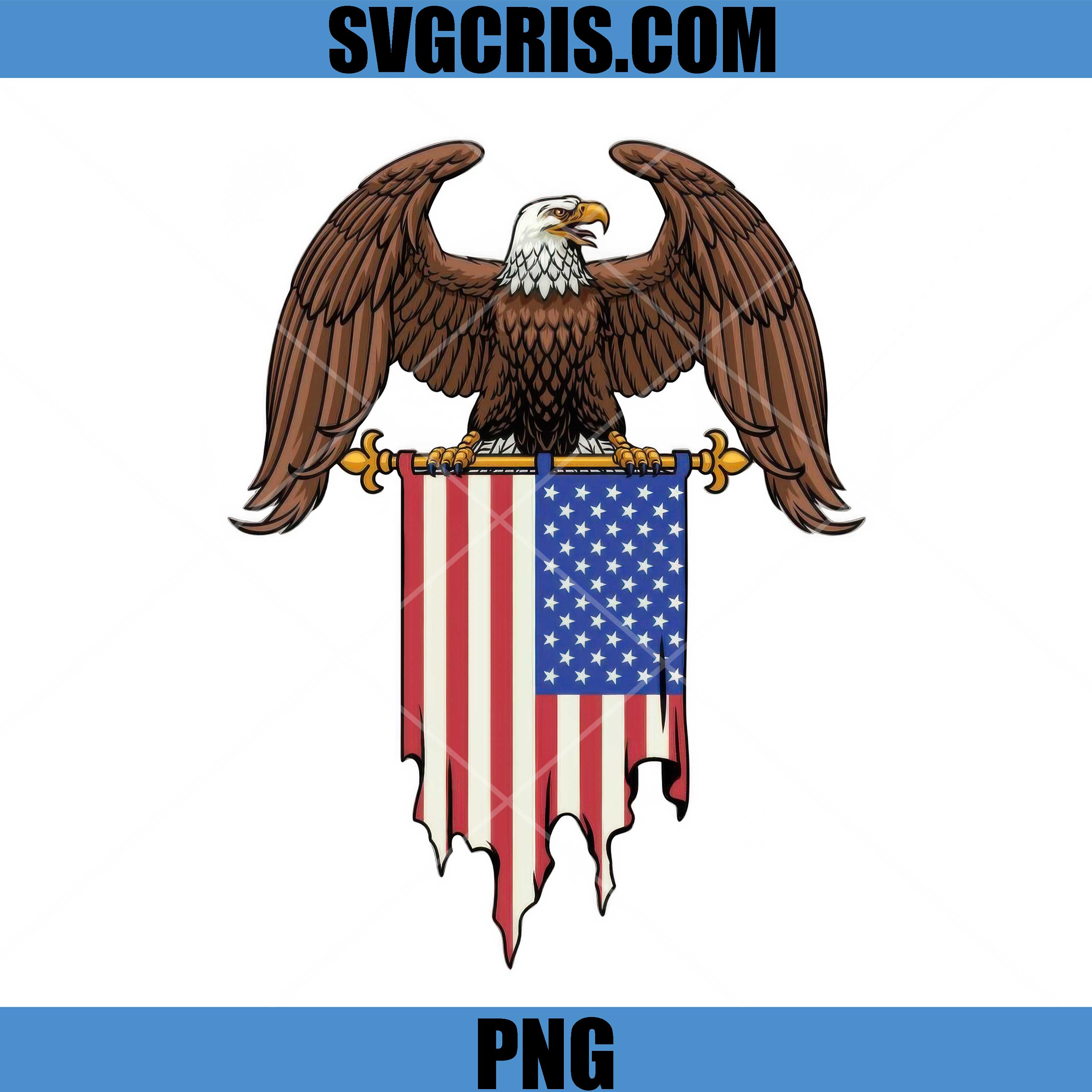American Eagle Holding USA Flag PNG, Patriotic Bald Eagle PNG