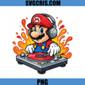 DJ Mario PNG, Mario DJ Spinning Vinyl Record PNG