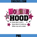 Mother Hood Rock It Funny Quote PNG, Retro Pink Star Mom PNG