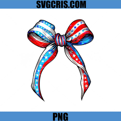 American Flag Bow Design PNG, Patriotic Ribbon Stars Stripes PNG