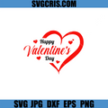 Happy Valentines Day SVG, Love Typography Heart SVG