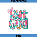 But God Floral Lettering With Bow PNG, Christian Flower Design PNG