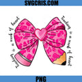 Teaching Work Of Heart Quote PNG, Cute Teacher Bow PNG