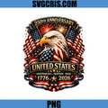 250 Anniversary USA PNG, Eagle 250th 4th of July 2026 PNG