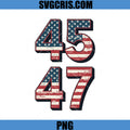 45 47 American Flag PNG, Patriotic USA Numbers PNG