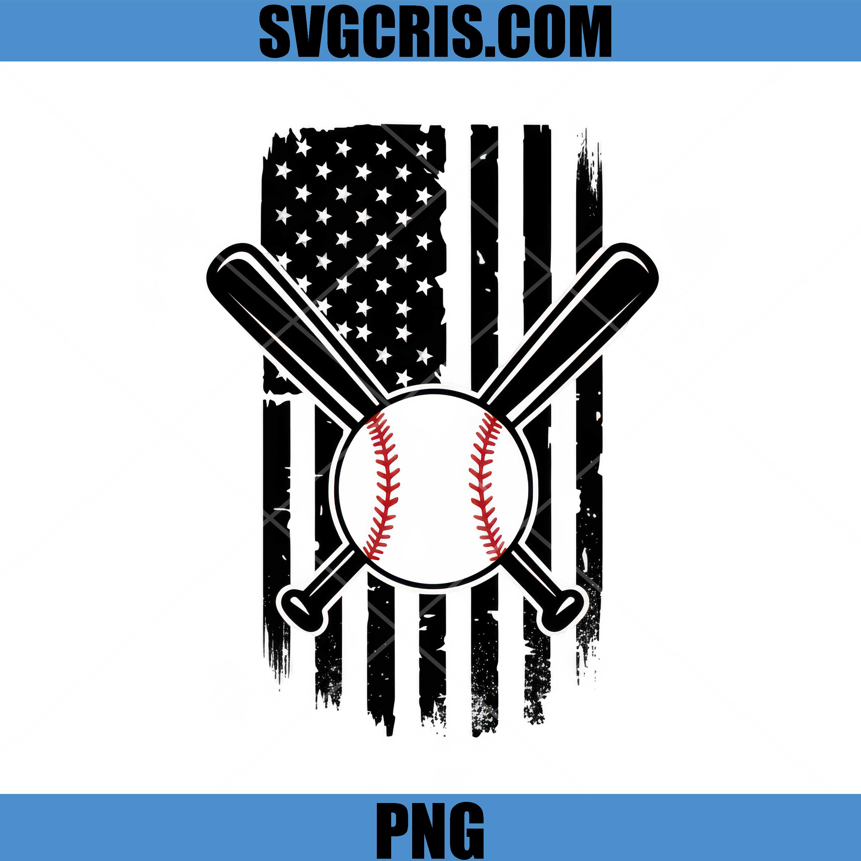 American Flag Baseball Bat Ball Vintage PNG, USA Sports PNG, Baseball Mom PNG