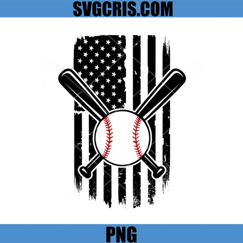 American Flag Baseball Bat Ball Vintage PNG, USA Sports PNG, Baseball Mom PNG