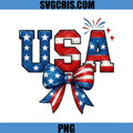 USA Stars And Stripes Bow PNG, American Flag Style USA Bow PNG