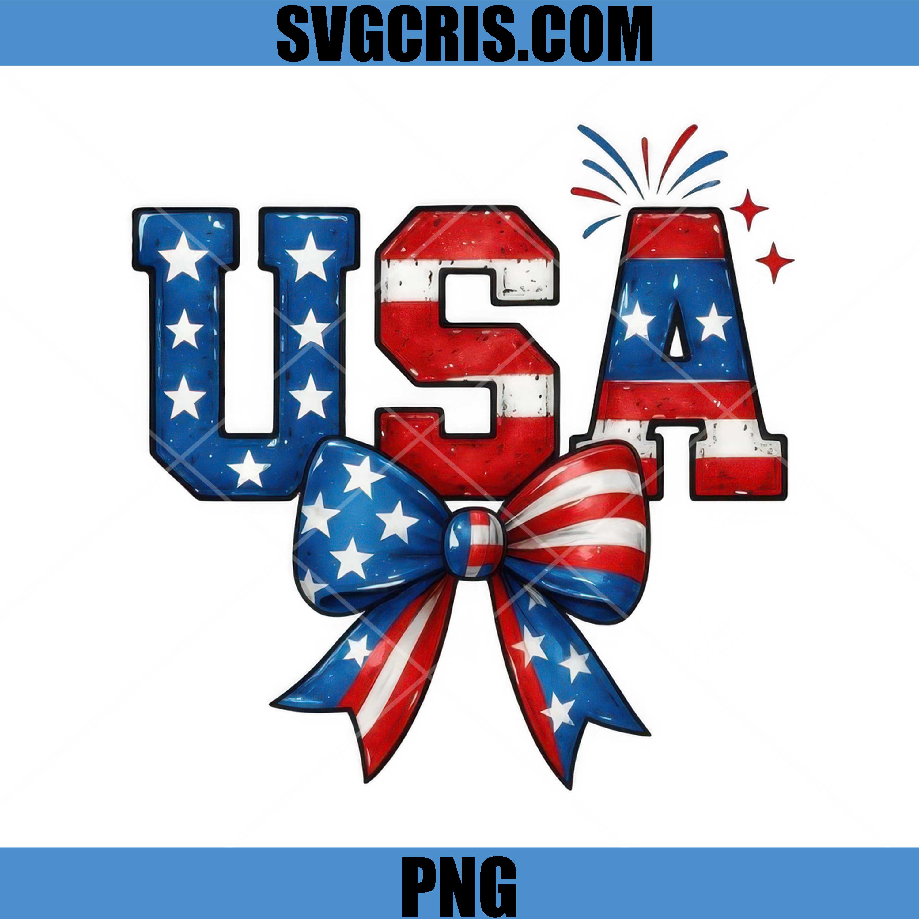 USA Stars And Stripes Bow PNG, American Flag Style USA Bow PNG