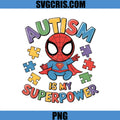Autism Superpower Puzzle Hero PNG, Colorful Spiderman Autism PNG
