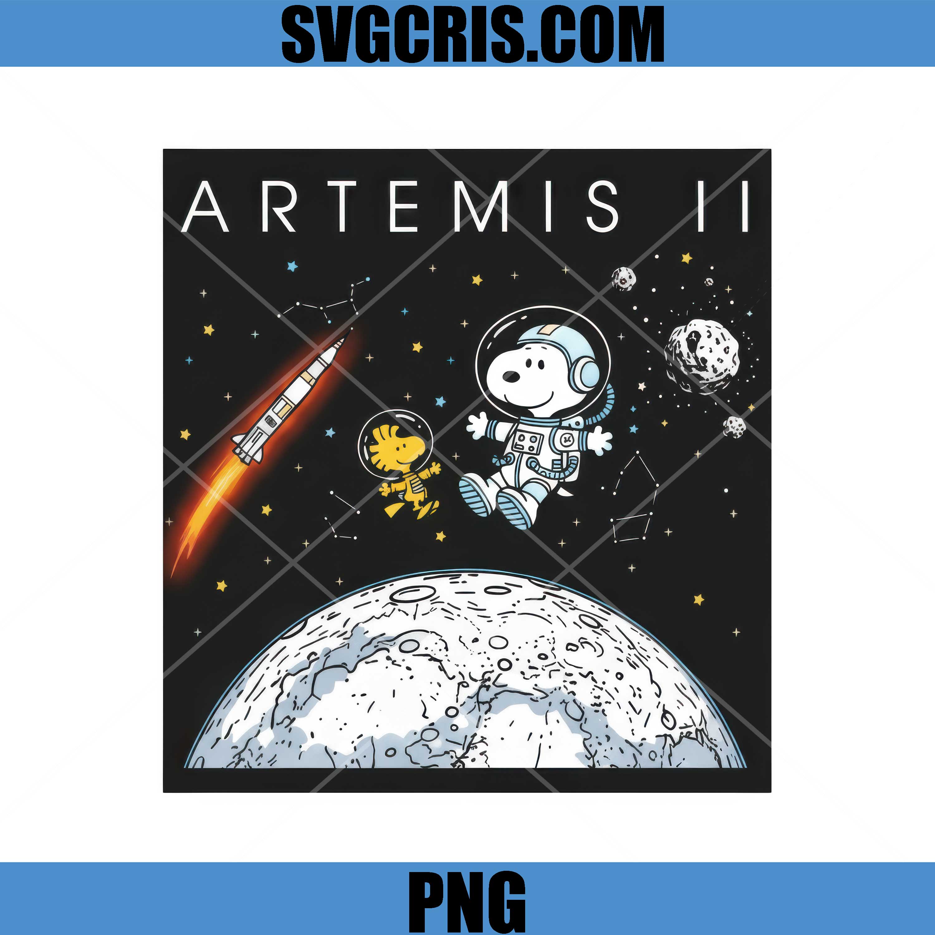 Artemis II Rocket Space Snoopy PNG, Back to The Moon PNG