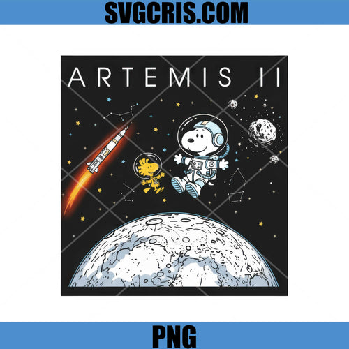 Artemis II Rocket Space Snoopy PNG, Back to The Moon PNG