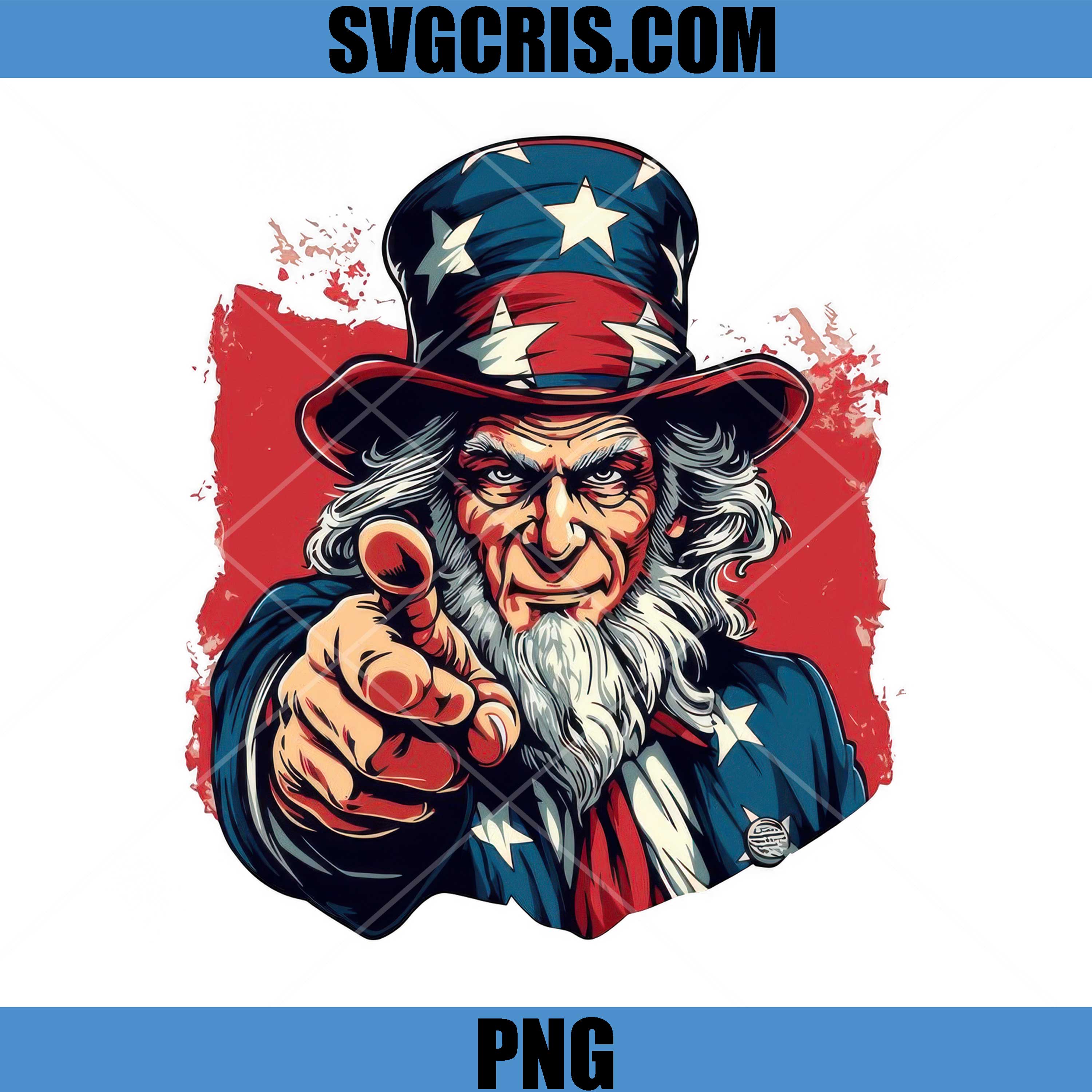 Uncle Sam Patriotic Art PNG, American Uncle Sam PNG, 4th July PNG