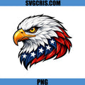 American Eagle Head USA Flag Design PNG, USA Flag Eagle Head Graphic PNG