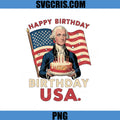 Happy Birthday USA PNG, George Washington Cake PNG, 4th July America Party PNG
