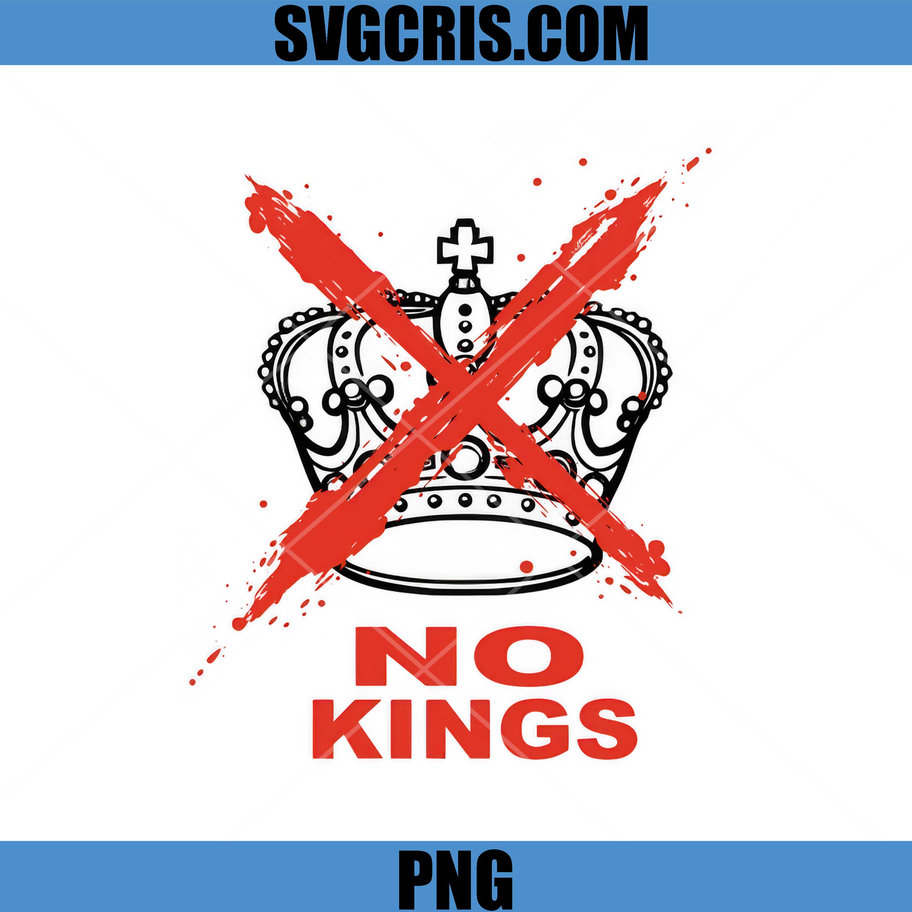 No Kings Crown Crossed Out Red Paint PNG, Anti Crown Symbol PNG