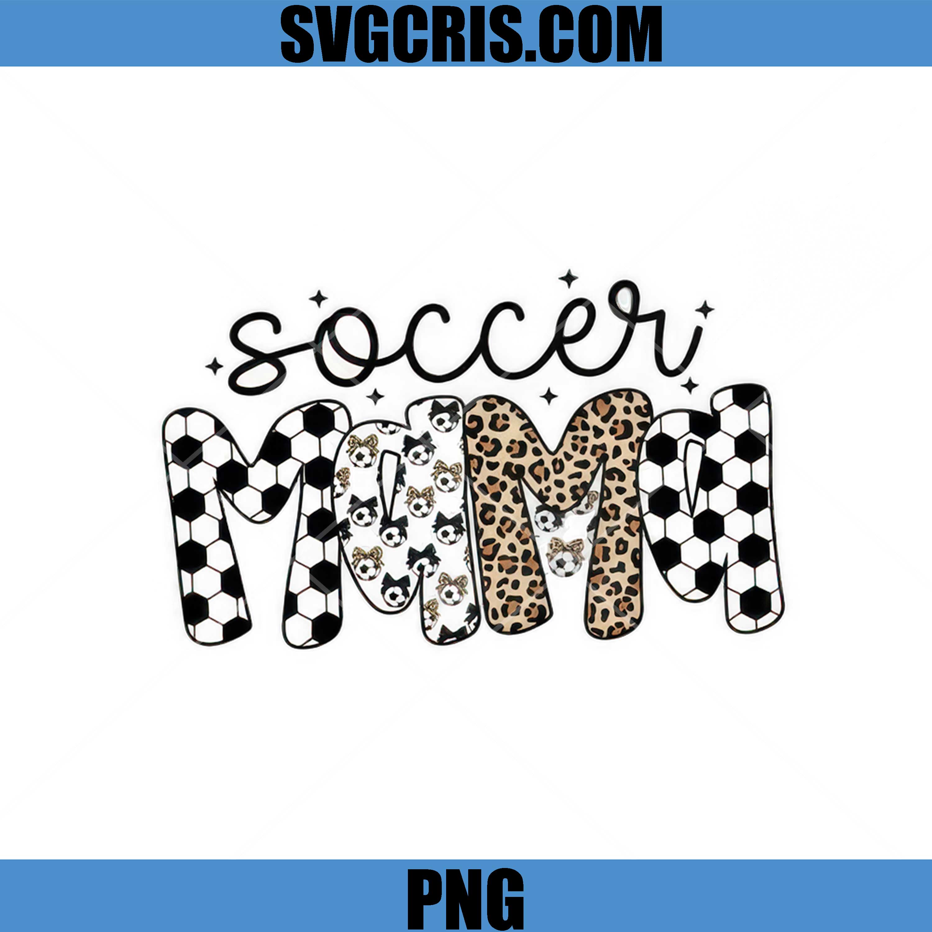 Soccer Mom Cute Leopard Ball Design PNG, Soccer Mom PNG