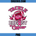 Tackle Breast Cancer Football PNG, Pink Ribbon Support PNG