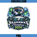Seahawks Champions 2026 Football Design PNG, Seattle Football Fan Art PNG