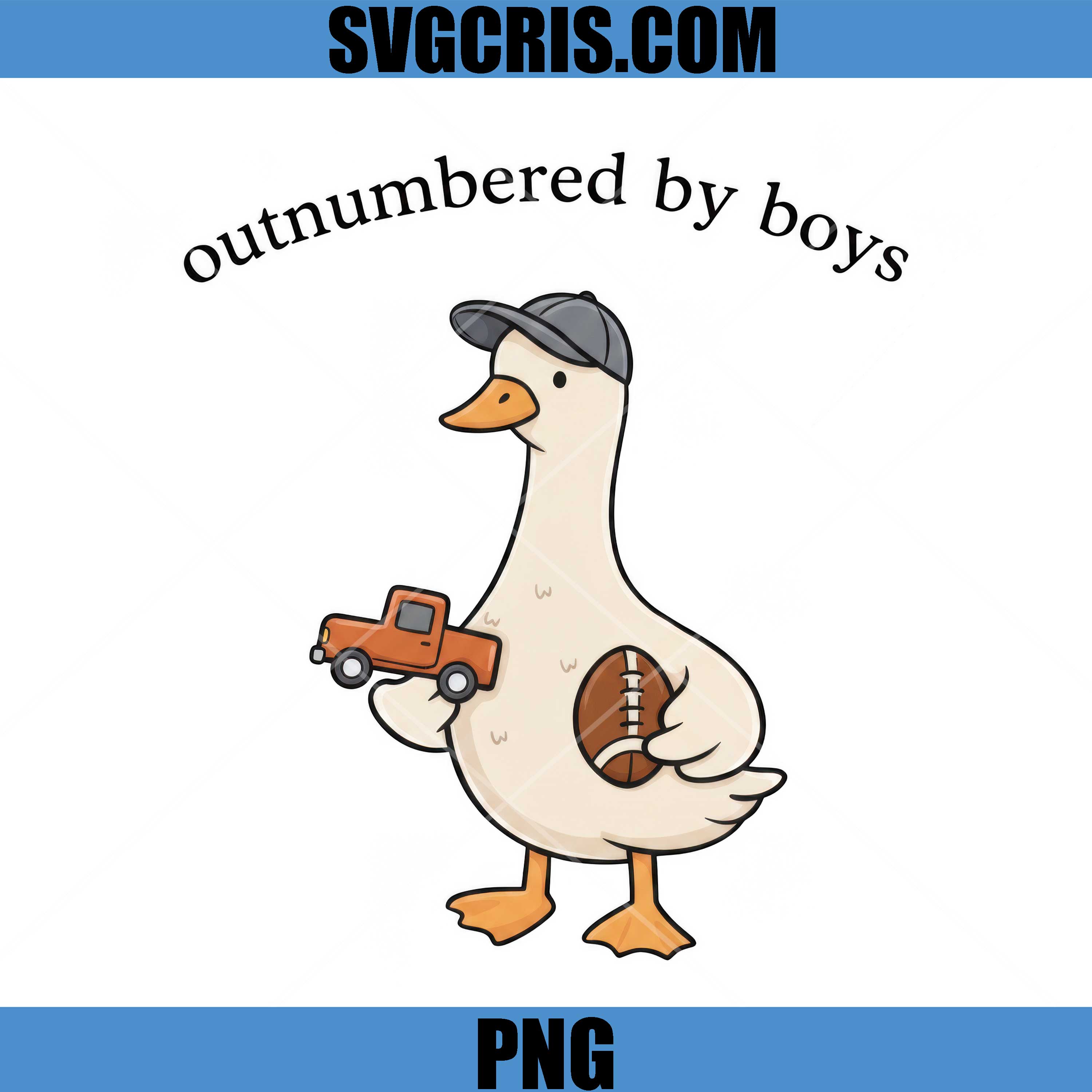 Outnumbered By Boys PNG, Funny Goose PNG, Mothers Day Humor Design PNG