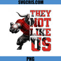 They Not Like Us Bull Baseball Design PNG, Sports Mascot PNG
