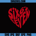 Six Of Seven Heart SVG, Red Love Typography SVG