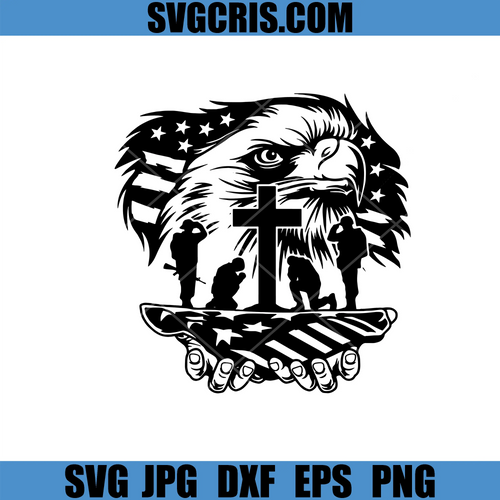 Christian Eagle Cross Faith SVG, Patriotic American Soldier Prayer SVG