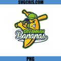 Savannah Bananas PNG, Baseball Banana Mascot Logo PNG