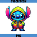 Stitch Rainbow Cute PNG, Colorful Stitch Art PNG