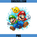 Mario And Luigi Jumping Splash PNG, Cute Game Mario PNG
