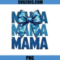 Mama Blue Bow PNG, Mama Camouflage Bow Design PNG