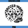 Soccer Mom Bow Design PNG, Football Mom Cute Graphic PNG