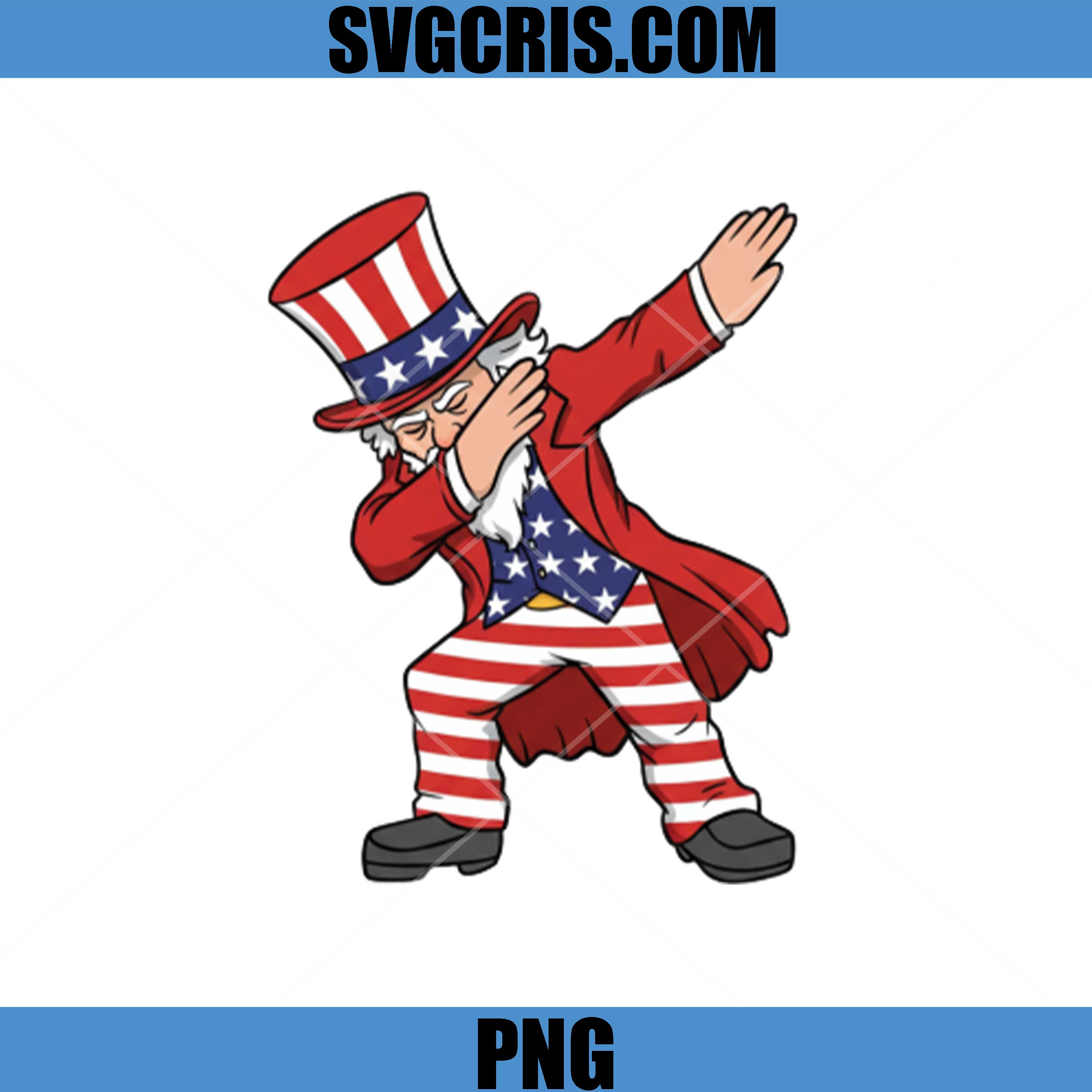 Uncle Sam Dabbing Patriotic USA Cartoon PNG, Funny America Independence PNG